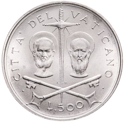 купить Ватикан 500 лир (lire) 1967