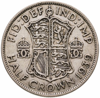 купить Великобритания 1/2 кроны (crown) 1939