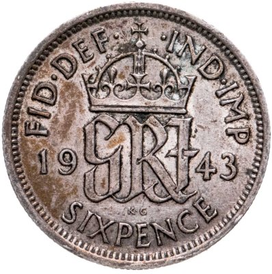 купить Великобритания 6 пенсов 1943