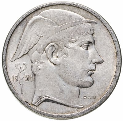купить Бельгия 50 франков (francs) 1951 Надпись на французском - 'BELGIQUE'