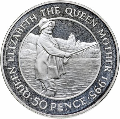 купить Остров Вознесения 50 пенсов (pence) 1995 95 лет со дня рождения королевы-матери