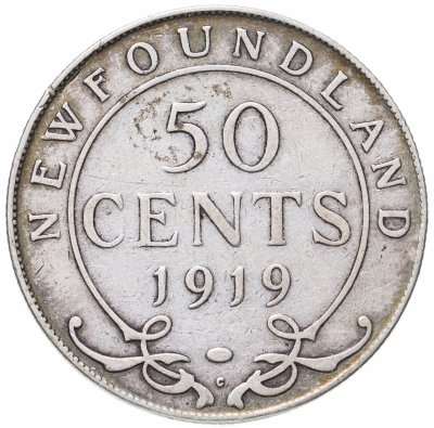 купить Ньюфаундленд 50 центов (cents) 1919
