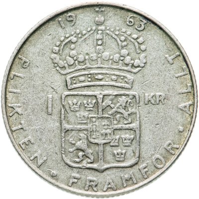 купить Швеция 1 крона (krona) 1963