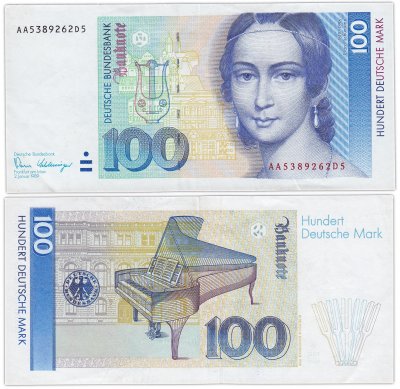 купить Германия ФРГ 100 марок 1989 (Pick 41b)
