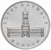 купить Германия (ГДР) 5 марок 1987 "750 лет Берлину – Красная Ратуша"