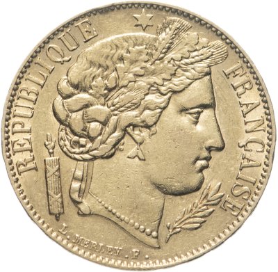 купить Франция 20 франков (francs) 1851 Знак монетного двора: "A" - Париж