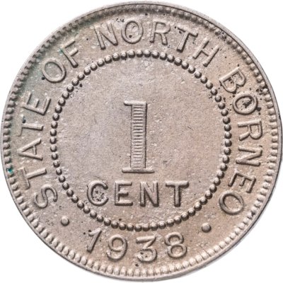 купить Северное Борнео 1 цент (cent) 1938