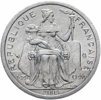 купить Французская Полинезия 1 франк (franc) 2003