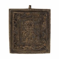 купить Икона "Спас Вседержитель", бронза, литье, Российская Империя, 1850-1890 гг.