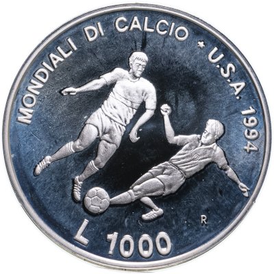 купить Сан-Марино 1000 лир (lire) 1994 "Чемпионат мира по футболу 1994"
