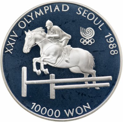 купить Южная Корея 10000 вон (won) 1988 XXIV летние Олимпийские Игры, Сеул 1988 - Конные соревнования