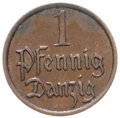 купить Данциг 1 пфенниг (pfennig) 1937
