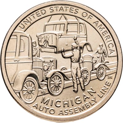 купить США 1 доллар 2025 D Американские инновации - Автомобильная сборочная линия (Мичиган)