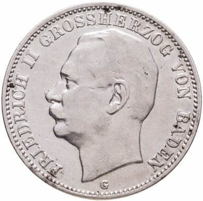 купить Германская Империя (Баден) 3 марки 1909 "G"