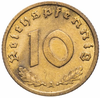купить Германия (Третий Рейх) 10 рейх пфеннигов (reichspfennig) 1939 А
