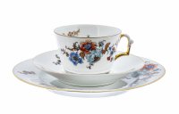 купить Трио чайное с цветочным декором, фарфор, деколь, золочение, мануфактура "Thomas Bavaria", Германия, 1908-1939 гг.