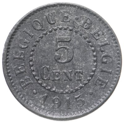 купить Бельгия 5 сантимов (centimes) 1915