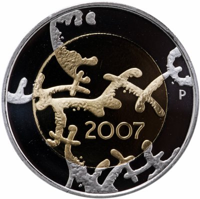 купить Финляндия 5 евро 2007 "90 лет независимости" в футляре, с сертификатом подлинности