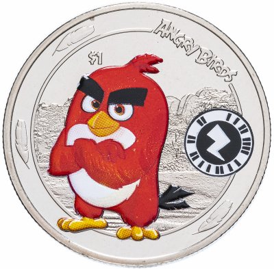 купить Сьерра-Леоне 1 доллар 2019 "Angry Birds - Рэд"