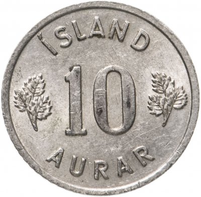 купить Исландия 10 эйре (aurar) 1946-1969, случайная дата