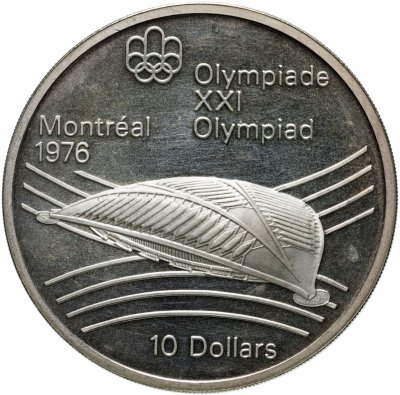 купить Канада 10 долларов (dollars) 1976 "XXI летние Олимпийские Игры, Монреаль 1976: Велодром"