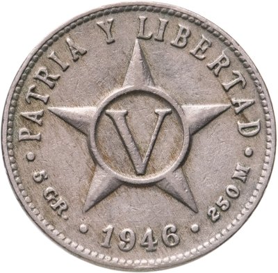 купить Куба 5 сентаво (centavos) 1946