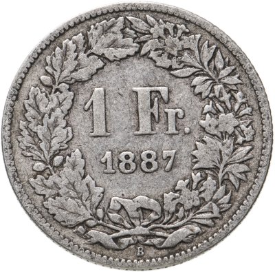 купить Швейцария 1 франк 1887