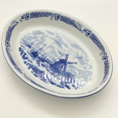 купить Блюдо сервировочное "Мельница", фарфор, деколь, Freiberger Porzellan, ГДР, 1970-1995 гг.