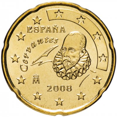 купить Испания 20 центов (cents) 2008