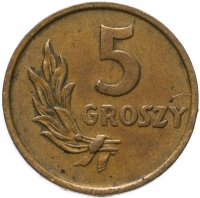 Купить Польша 5 грошей 1949