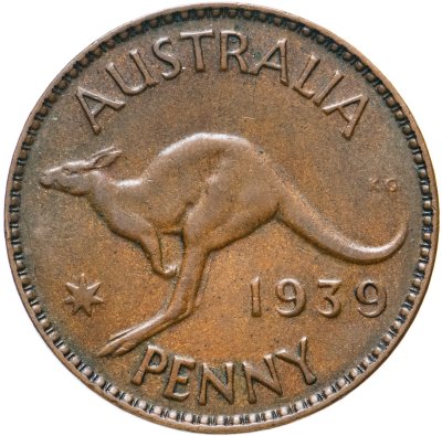 купить Австралия 1 пенни (penny) 1937-1952 гг. Георг VI