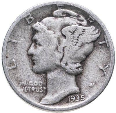 купить США 10 центов (дайм, one dime) 1935