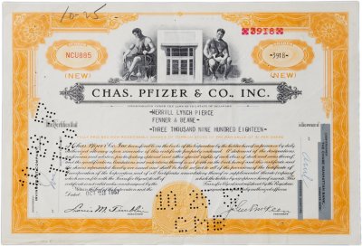 купить Акция США - Chas Pfizer & Co.. Inc. 1957 г.