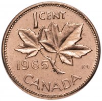 Купить Канада 1 цент (cent) 1965