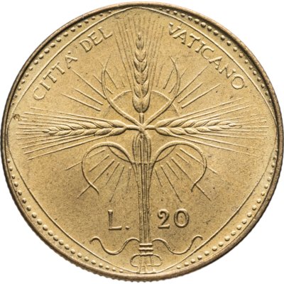 купить Ватикан 20 лир (lire) 1968