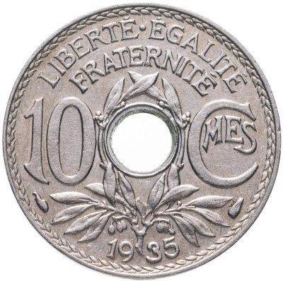 купить Франция 10 сантимов (centimes) 1935