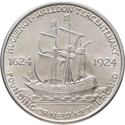купить США 50 центов (1/2 доллара, half dollar) 1924 "300 лет основания Новой Голландии"