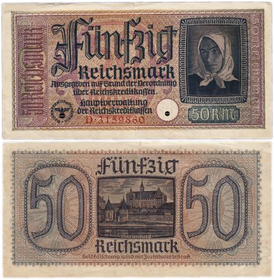 купить Германия 50 марок 1940-1945 год (Pick R140(1) Оккупационные территории
