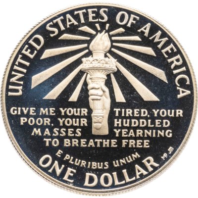 купить США 1 доллар (dollar) 1986 S Statue of Liberty (100 лет Статуе Свободы) знак монетного двора "S" - Сан-Франциско