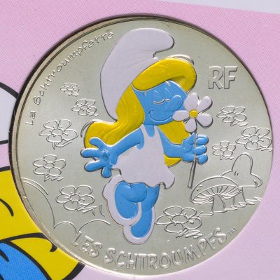 купить Франция 10 евро 2020 "Смурфетта" в буклете