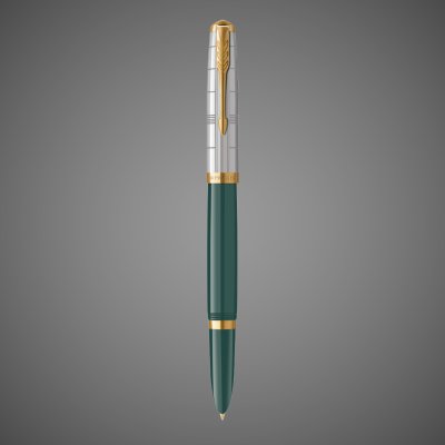 купить Перьевая ручка Parker 51 Premium Forest Green GT, перо: F чернила: Black,Blue, в подарочной упаковке., Металлы: нержавеющая сталь, Позолота 23 Ct, смола, 2026 г.