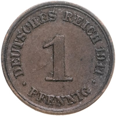 купить Германия 1 рейхспфенниг 1911 F