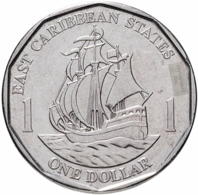 купить Восточные Карибы 1 доллар (dollar) 2012-2019, случайная дата
