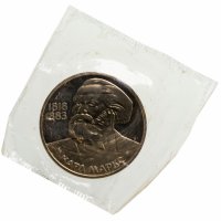 купить 1 рубль 1983 Proof "165 лет со дня рождения Карла Маркса", СТАРОДЕЛ