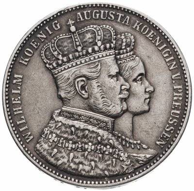 купить Пруссия 1 талер 1861 "Коронация Вильгельма и Августы"