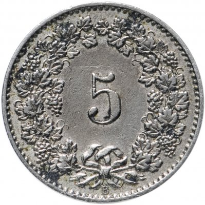 купить Швейцария 5 раппенов (rappen) 1880