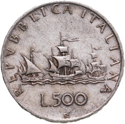 купить Италия 500 лир (lire) 1960
