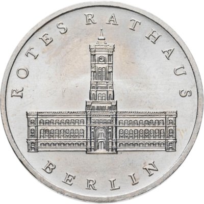 купить Германия (ГДР) 5 марок 1987 "750 лет Берлину – Красная Ратуша"