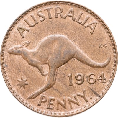 купить Австралия 1 пенни (penny) 1964 Точка после "PENNY." - Монетный двор Перта
