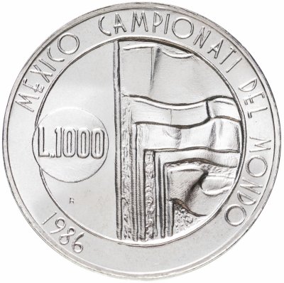 купить Сан-Марино 1000 лир (lire) 1986 "Чемпионат мира по футболу 1986"